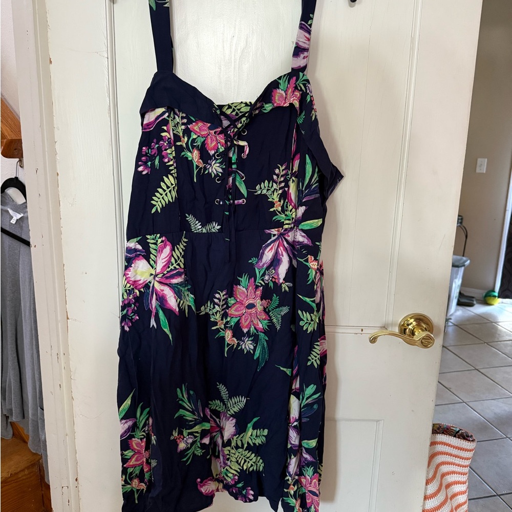 Michel Studio Navy Floral Dress